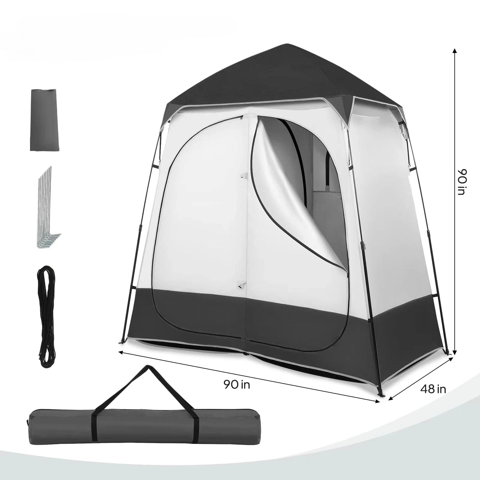 Convenient Carrying Bag with Privacy Toilet Large Instant Pop-Up Fishing Shower Tent for Easy Camping