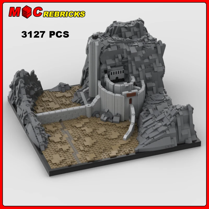 MOC Movie Architectural Series Microscale Helm's Deep Model DIY Assembling Bricks Building Blocks Boy Puzzle Toy Kids Xmas Gifts