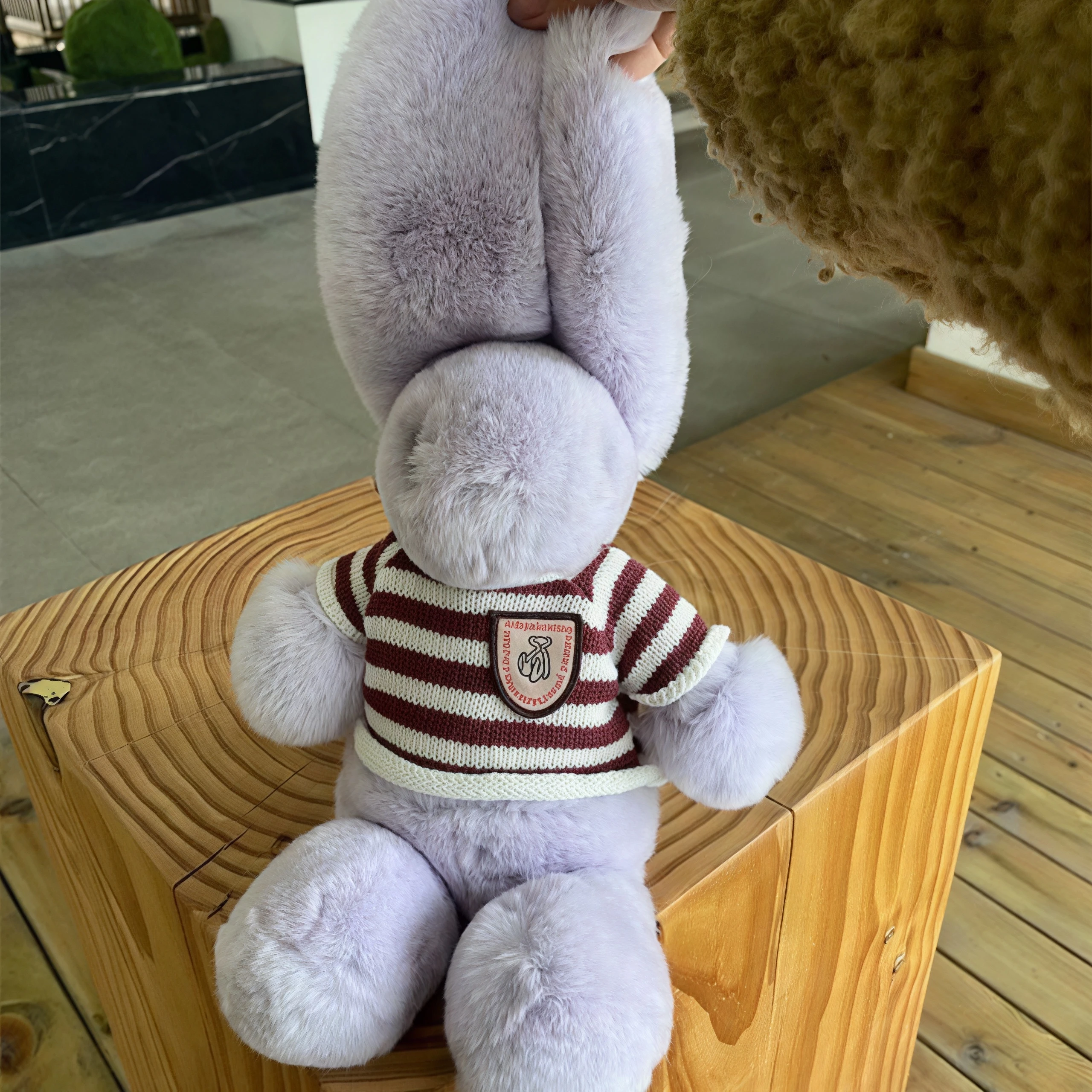 High Quality Rex Rabbit Plush Doll Real Hair Sweater Bunny Plush Toys Luxury Birthday Gift Soft Rabbit Plush Toys Gifts Girls