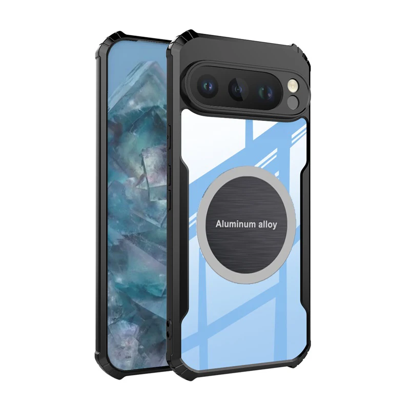 Google Pixel 9 8 7 6 Pro XL Araba Manyetik Levha Temizle Isı Dağılımı Kabuk Pixel 8A 7A 6A 5A 5 4A 3A 3 Telefon Kapağı