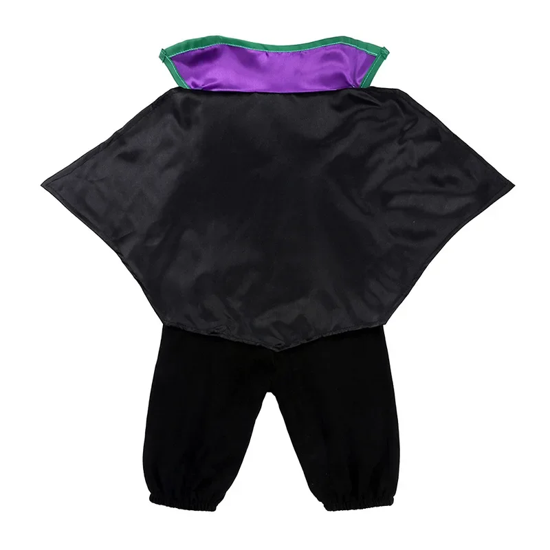 Traje de vampiro morcego para meninos e meninas, macacão com capa, vestido de Halloween, vestido extravagante, roxo, preto, para crianças, 6m, 12m, 24m