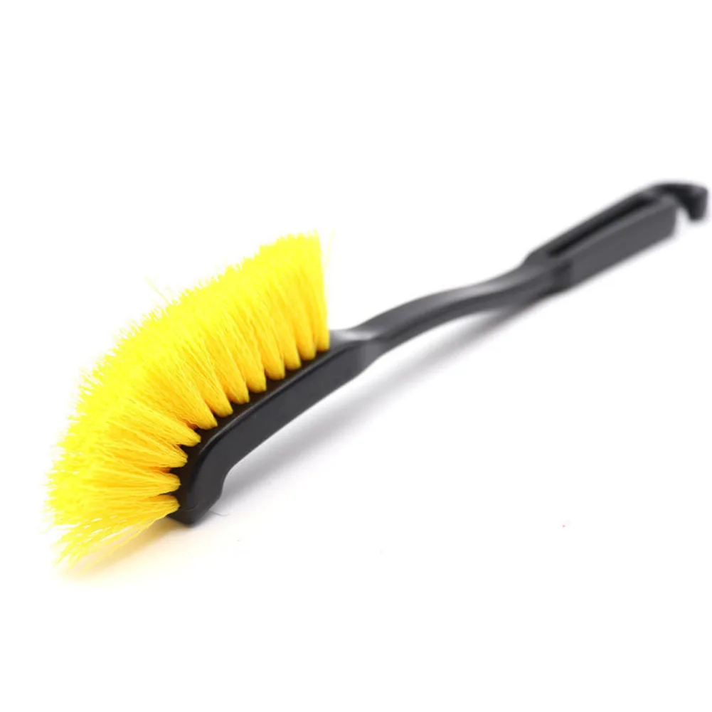 1Pc Car Tire Cleaning Brush Car Wheel Rim Detailing Brush Truck Wheel Hub Wash Detail Brushes 28X10X3cm Plastic Hand Brush