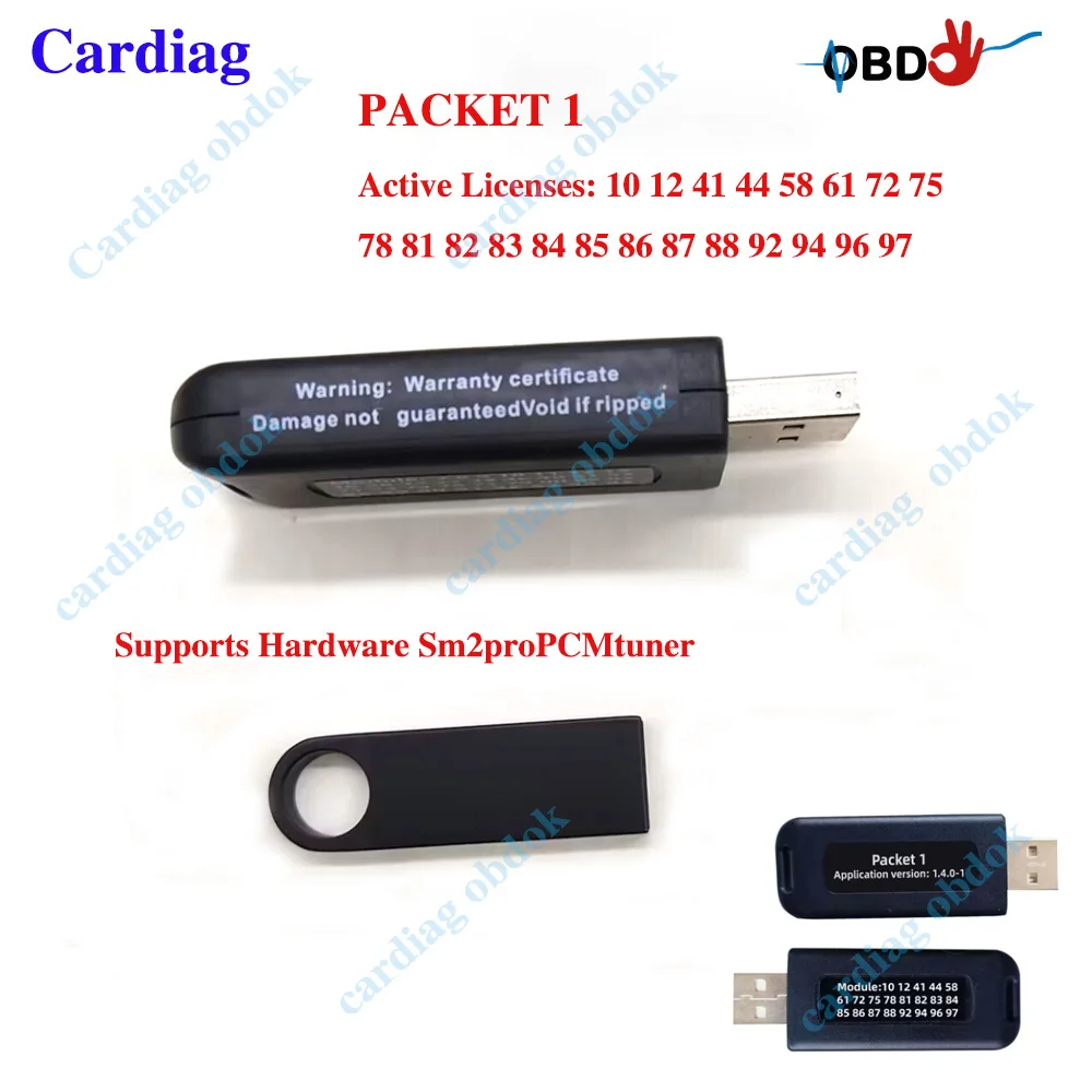 

OBDOK PCMFlash -Programador new Dongle License Supports Hardware Sm2 Pro Pcmtuner PACKET 1 ECU Programming Tunning Tools