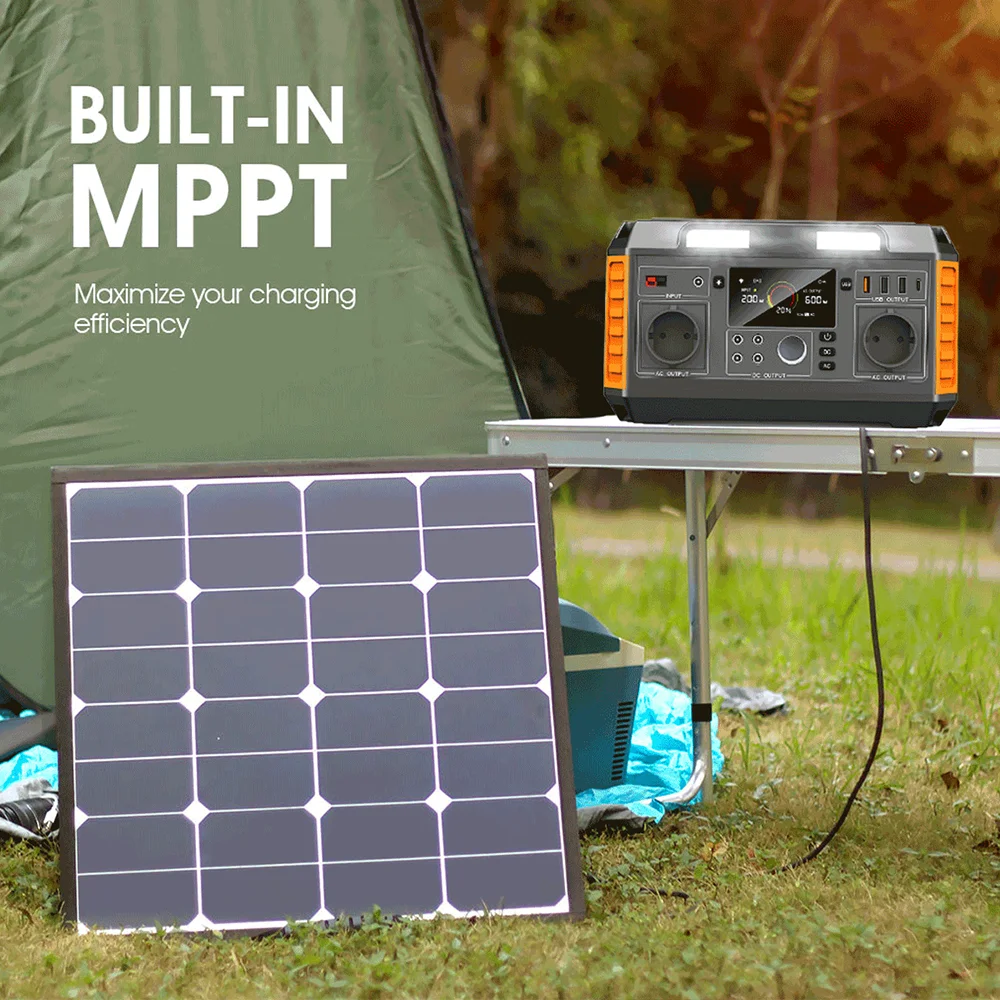 IHOPLIX-600W Gerador Portátil, 520Wh, 140400mAh, Power Station, Fonte de Alimentação de Emergência, Onda Senoidal Pura com Inversor DC / AC