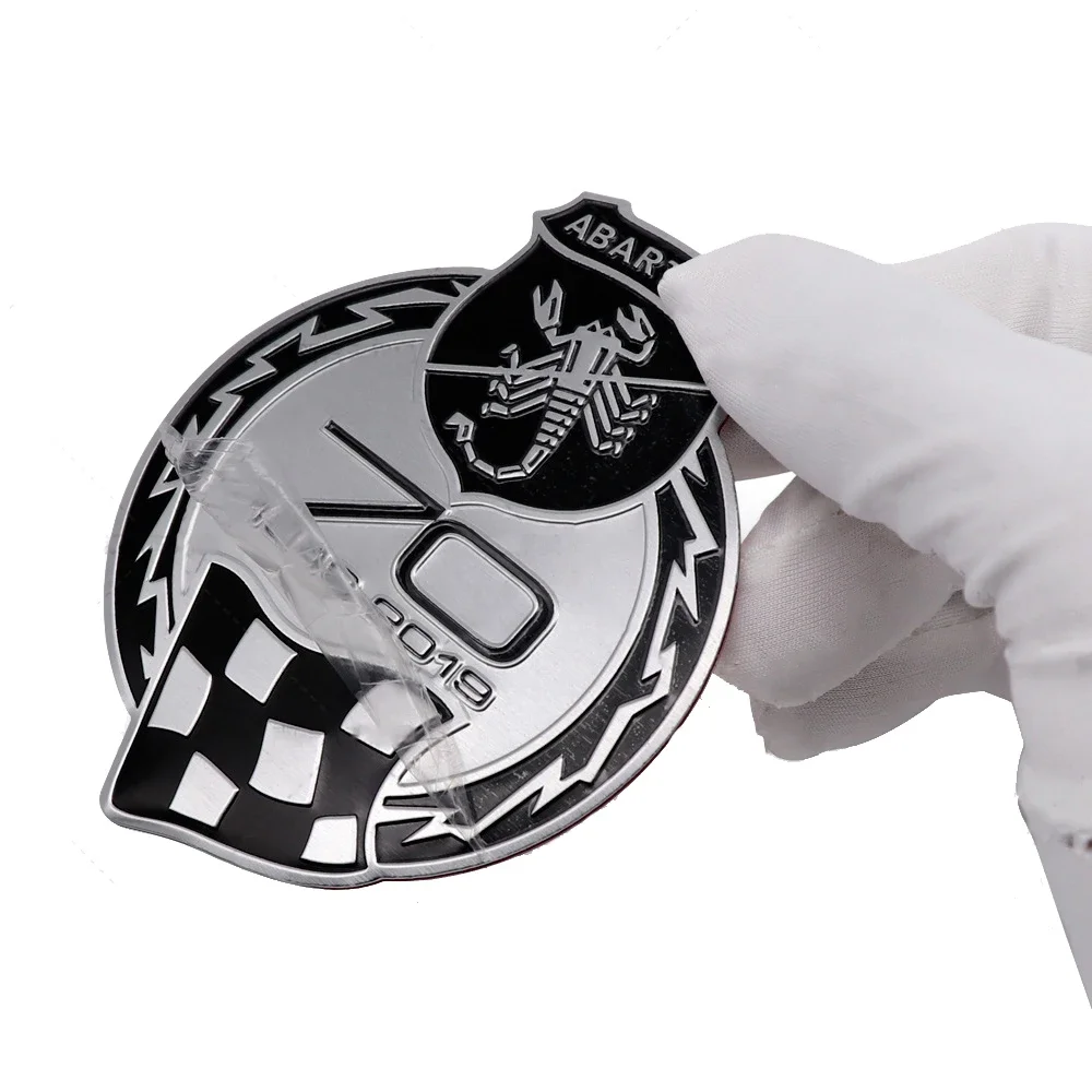 ملصق شعار شارة صندوق السيارة ملصق خارجي للجسم بالكامل لملحقات فيات للذكرى السبعين لـ Scorpion Abarth