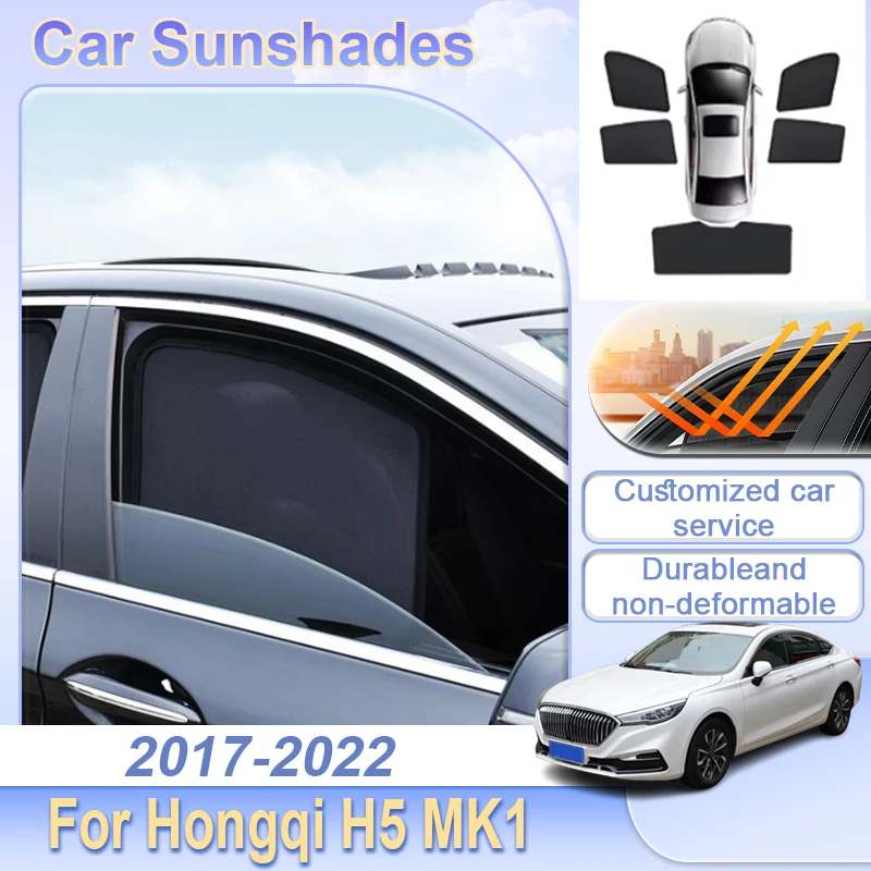 

Car Sun Shade For Hongqi H5 MK1 2017 2018 2019 2020 2021 2022 Sunshades Magnetic Heat Insulation Mesh Window Visor Accessories