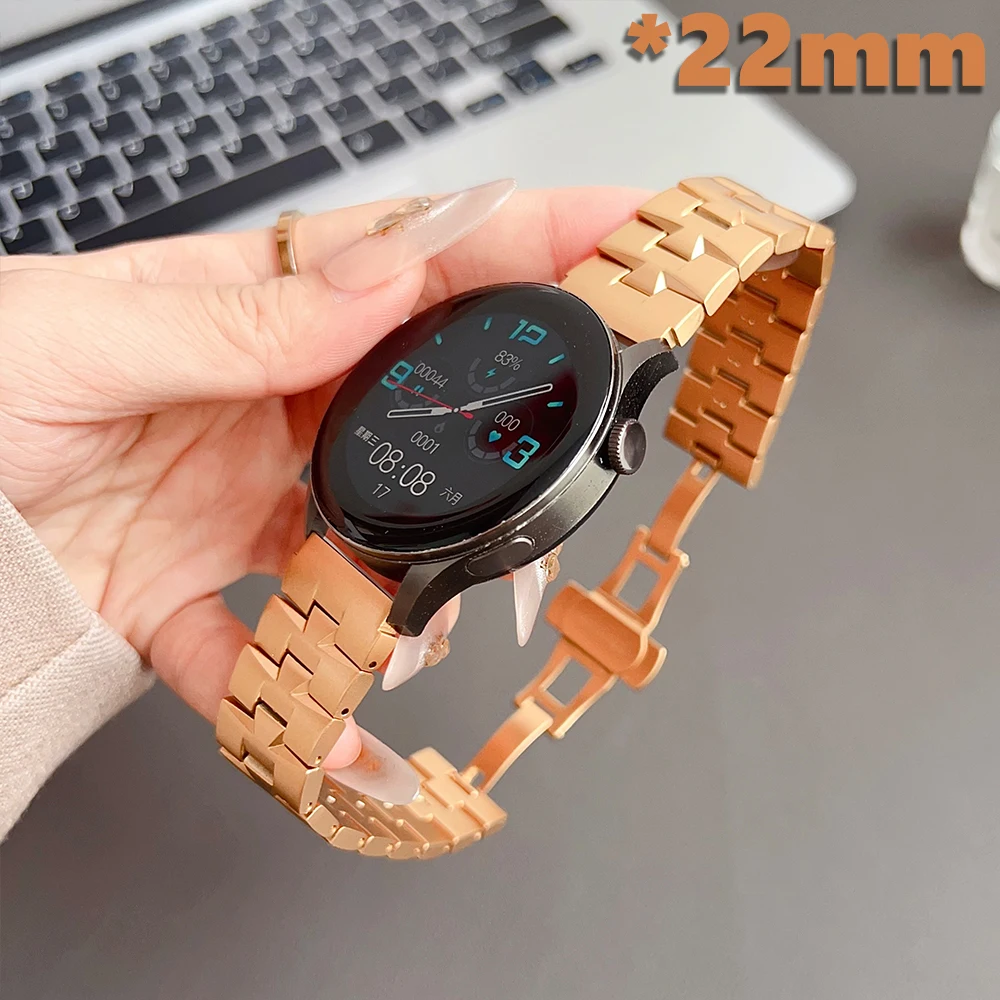22mm Luxury Metal Bracelet for Huawei Watch GT5/4 5/3Pro 46mm Stainless Steel Band for HUAWEI WATCH Ultimate 4 4Pro Strap Correa