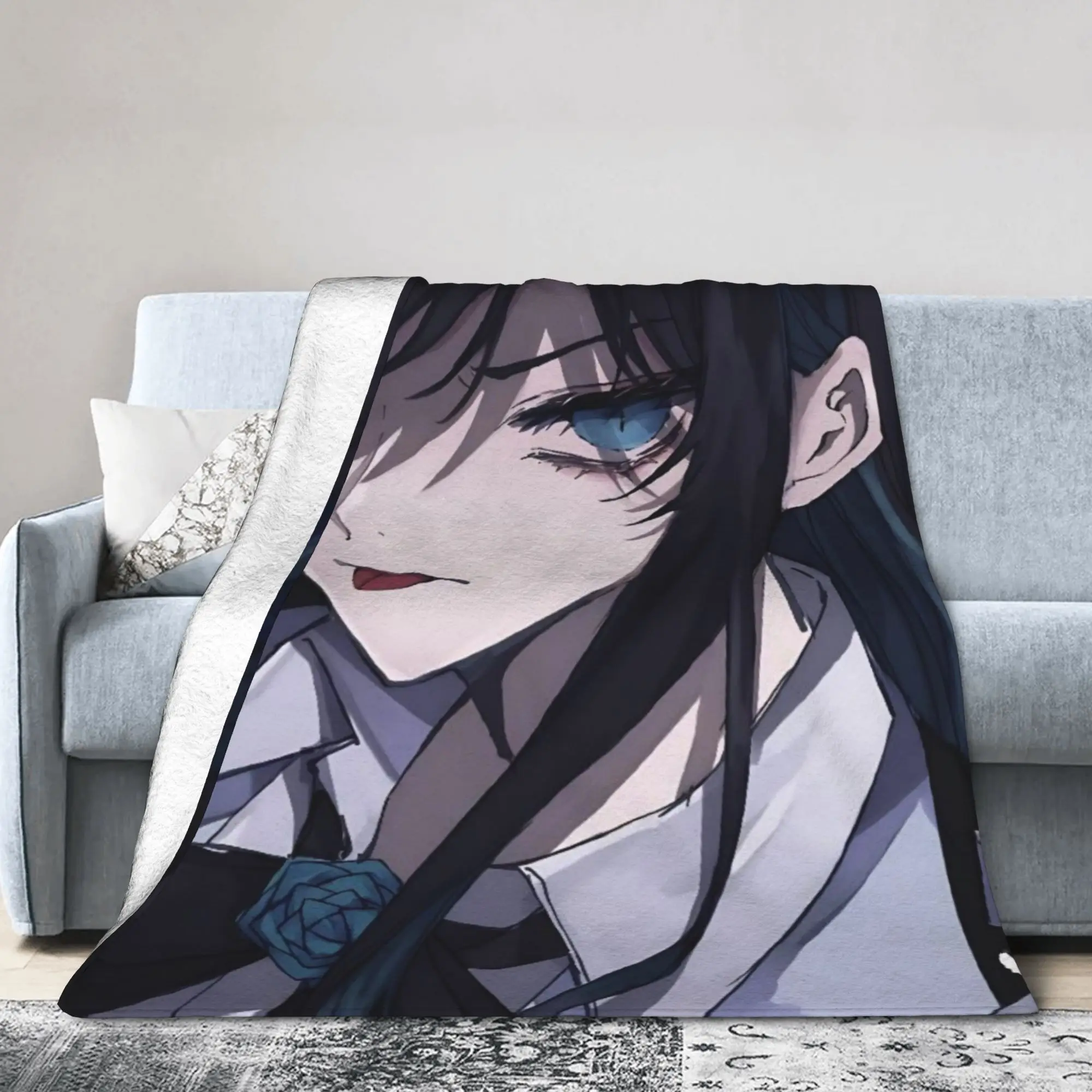 Ado Tour Singer Fleece Blanket  Funny Throw Blanket for Home 125*100cm Bedspreads