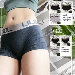3PCS New Ultra Soft 100% cotton Women's boxer panties Sexy Sports Briefs for women Female Boyshorts Lady Underwear Lingerie