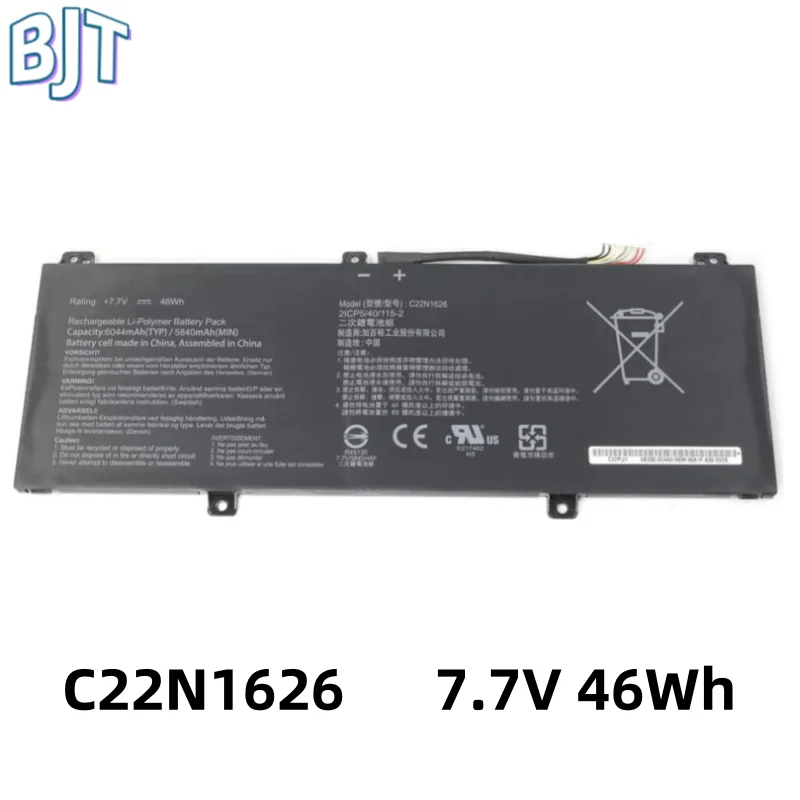 

New 7.7V 46Wh 4 Cell C22N1626 Laptop Battery for Asus Chromebook C213 C213NA C213SA C403 C403NA 0B200-02440100 C22N1626-1