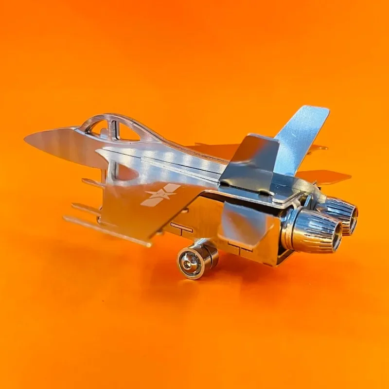 Stainless steel J-15 fighter model, alloy aircraft metal toys, desktop display windows, finished products, aircraft ornaments