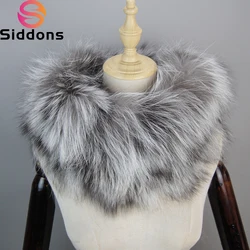 Women Warm Natural Real Fox Fur Scarf Hand Knitted Genuine Extra Large Real Fox Fur Muffler Girl Fashion Quality Fur Ring Scarfs