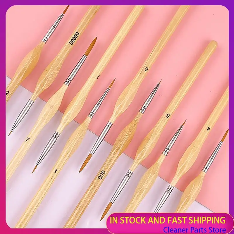 

HOT SALE-11Pcs Paint Brush Set Miniature Detail Brush For Oil, Acrylic, Watercolor And Gouache