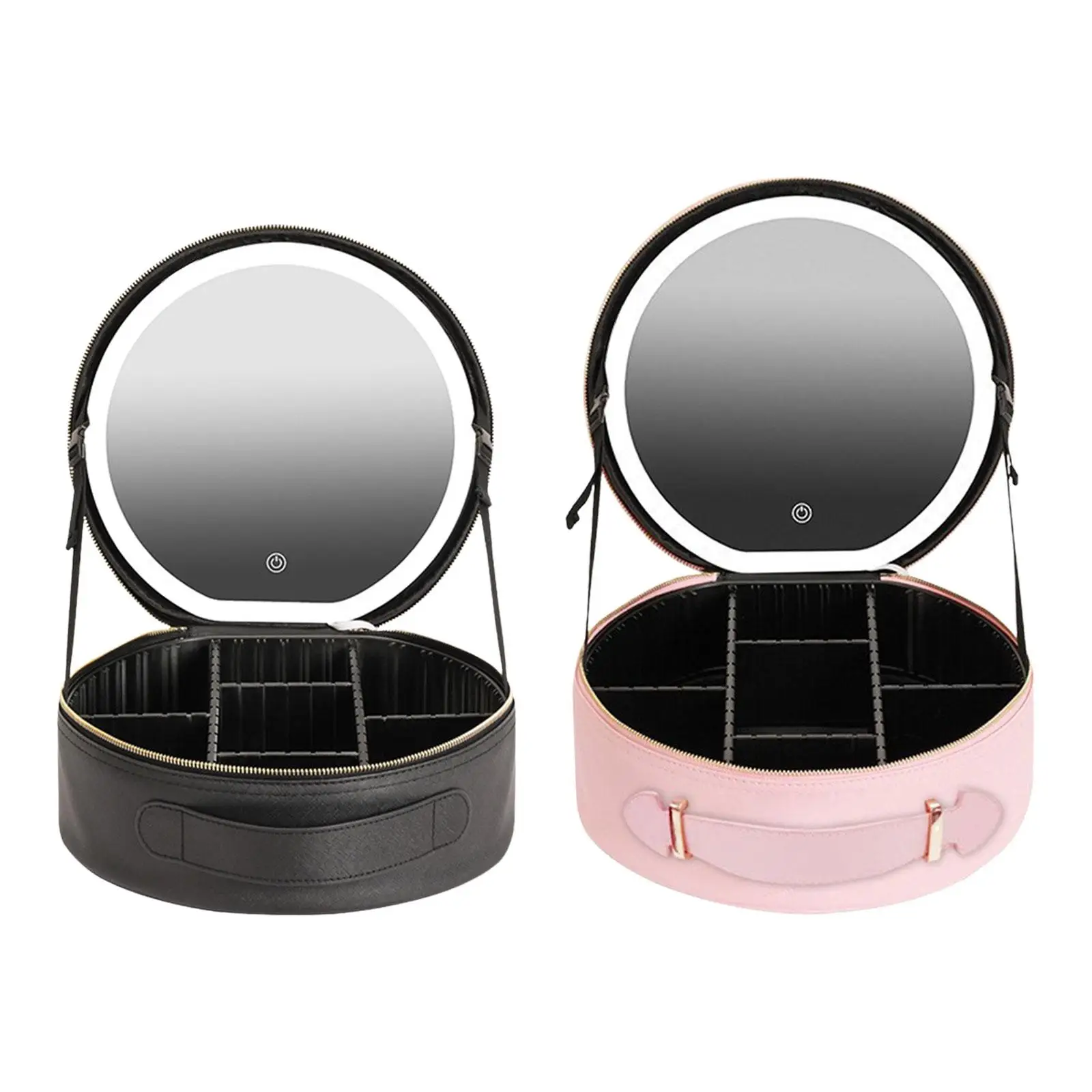 

Smart LED Makeup Bag with Mirror Rechargeable Cosmetic Box Vanity Mirror