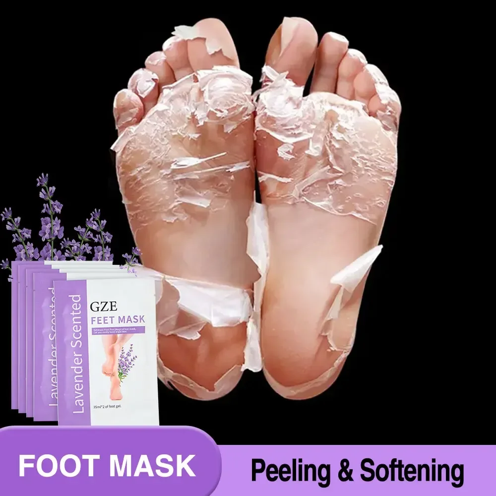 

GZE Foot Peel Mask Отшелушивающие маски для ног для сухой, грубых трещин на ногах, пяток, мозолей, средство для удаления омертвевшей кожи - маска-пилинг для ног