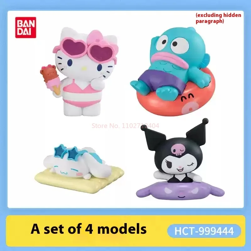 

Bandai Sanrio безшелковое витое яйцо Hello Kitty полачко Hangyodon Cinnamoroll My Melody Kuromi figureорнамент Подарочная игрушка