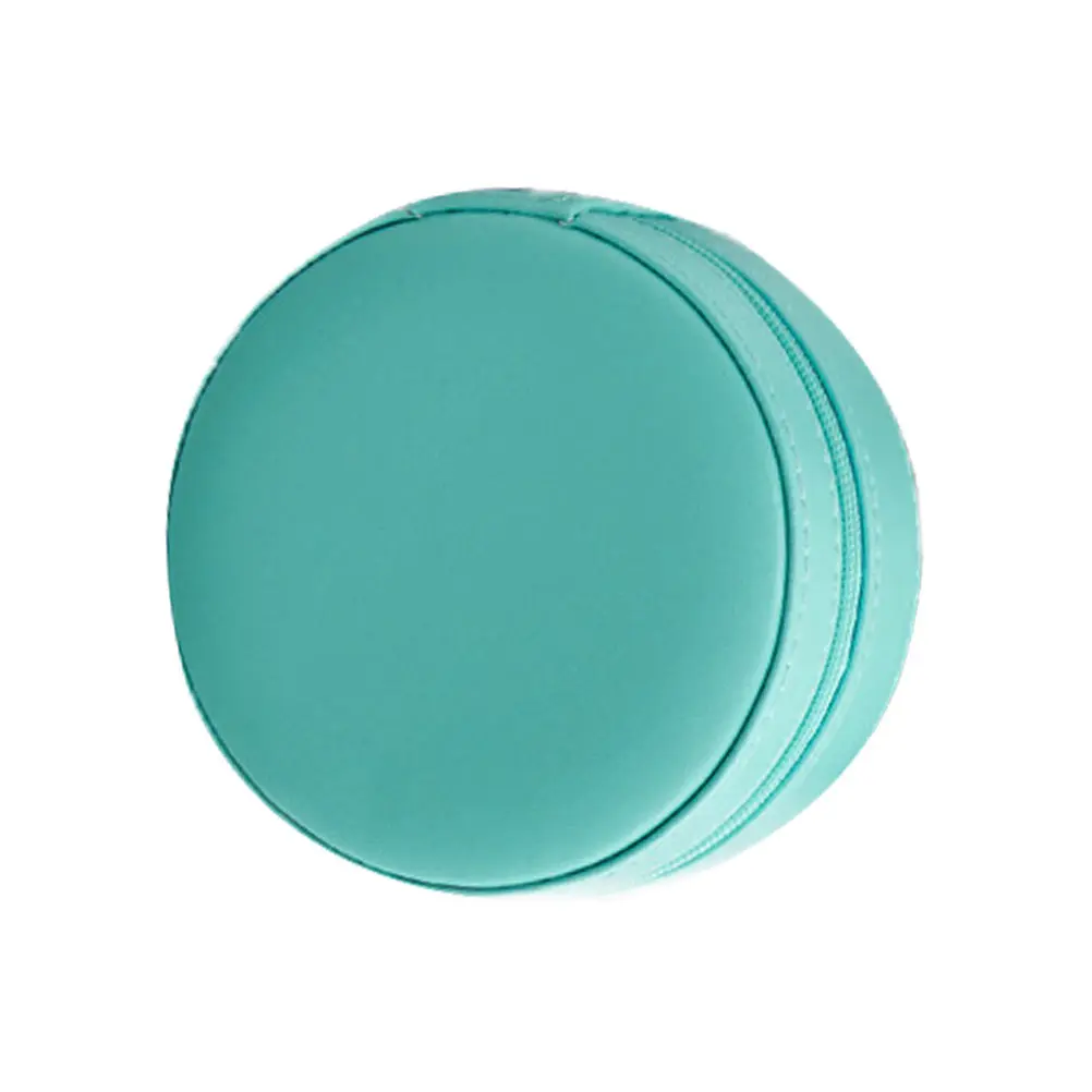 

PU Jewelry Box Storage Case Organizer for Necklaces Earrings Rings Pendants Hairpins Brooches Compact Round Tidy Desktop