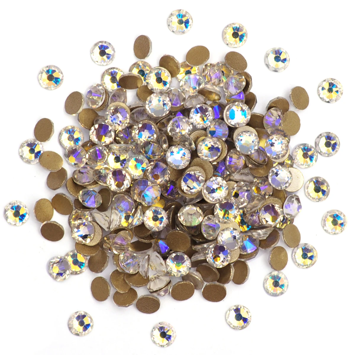 8 große und 8 kleine Strasssteine mit flacher Rückseite, Glitzer-Glitzersteine für DIY-Nagelkunst, Bastelarbeiten und Kleidungsdekoration – Detail 2