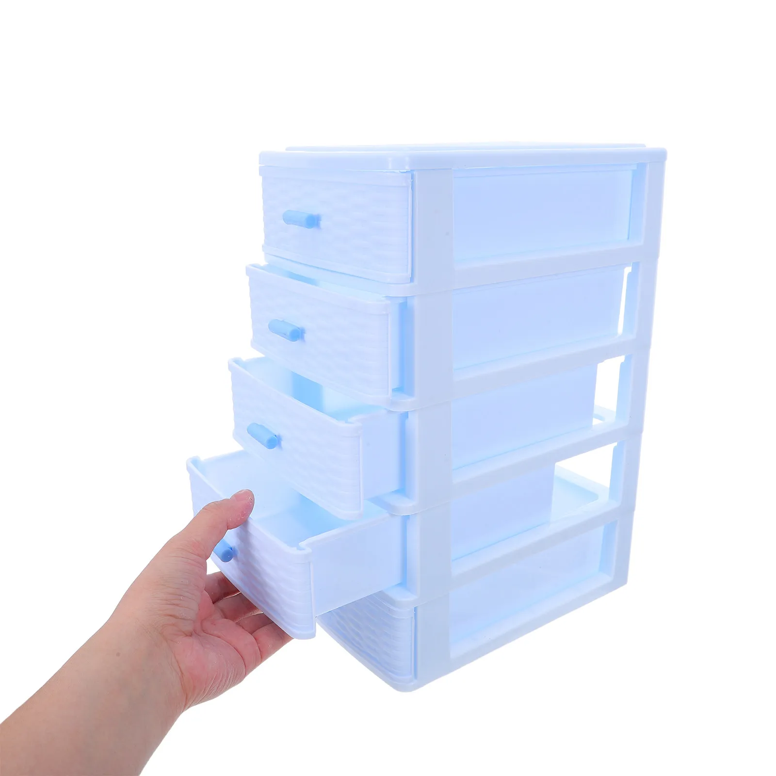 Plastic Five Drawer Desktop Organizer Cabinet Compact Space Optimizing Small Parts Storage for Jewelry Cosmetics Stationery