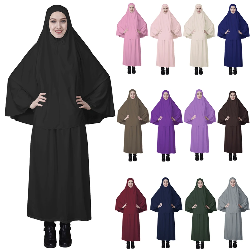 

Eid Ramadan Muslim Women Overhead Niqab Burqa Full Cover Hijab Dress Khimar Caftan Islam Clothing Prayer Garment Arab Robe Abaya