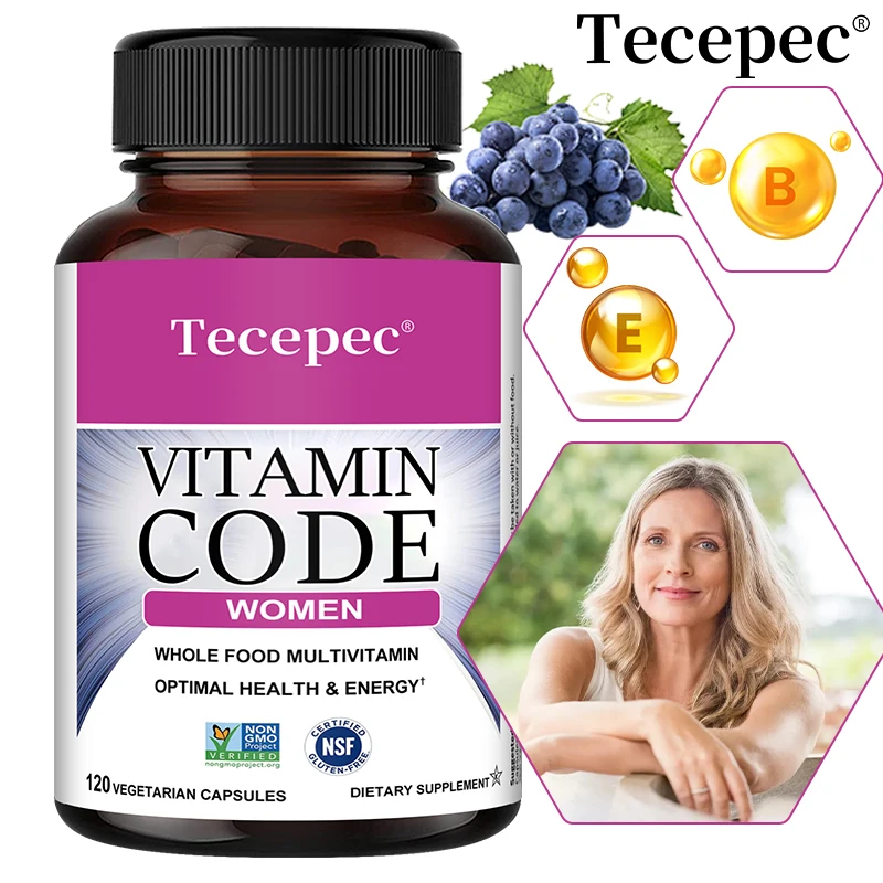 Women’s Multivitamin Capsules with A/C/D/E/K & B, Biotin Zinc D3K2, Support Immune Hair Skin Nails Bone Heart & Energy Health