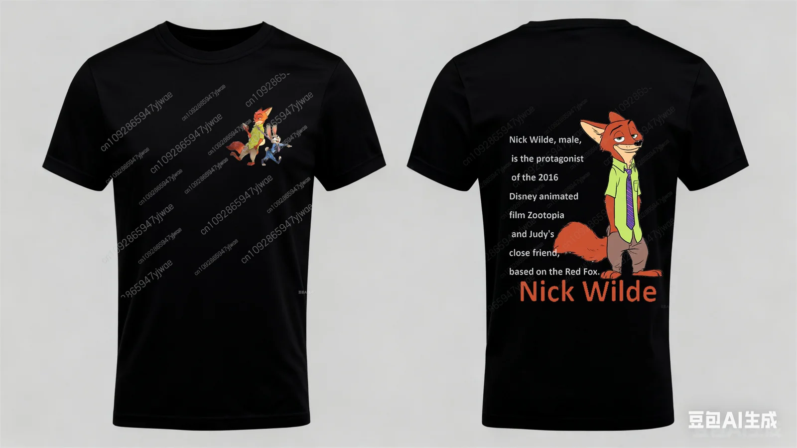 Zootopia Nick & Judy الكرتون الجرافيك المطبوعة زوجين قميص جودة عالية فضفاضة مريحة الشارع الأعلى المرأة الخريف جديد تي شيرت #2