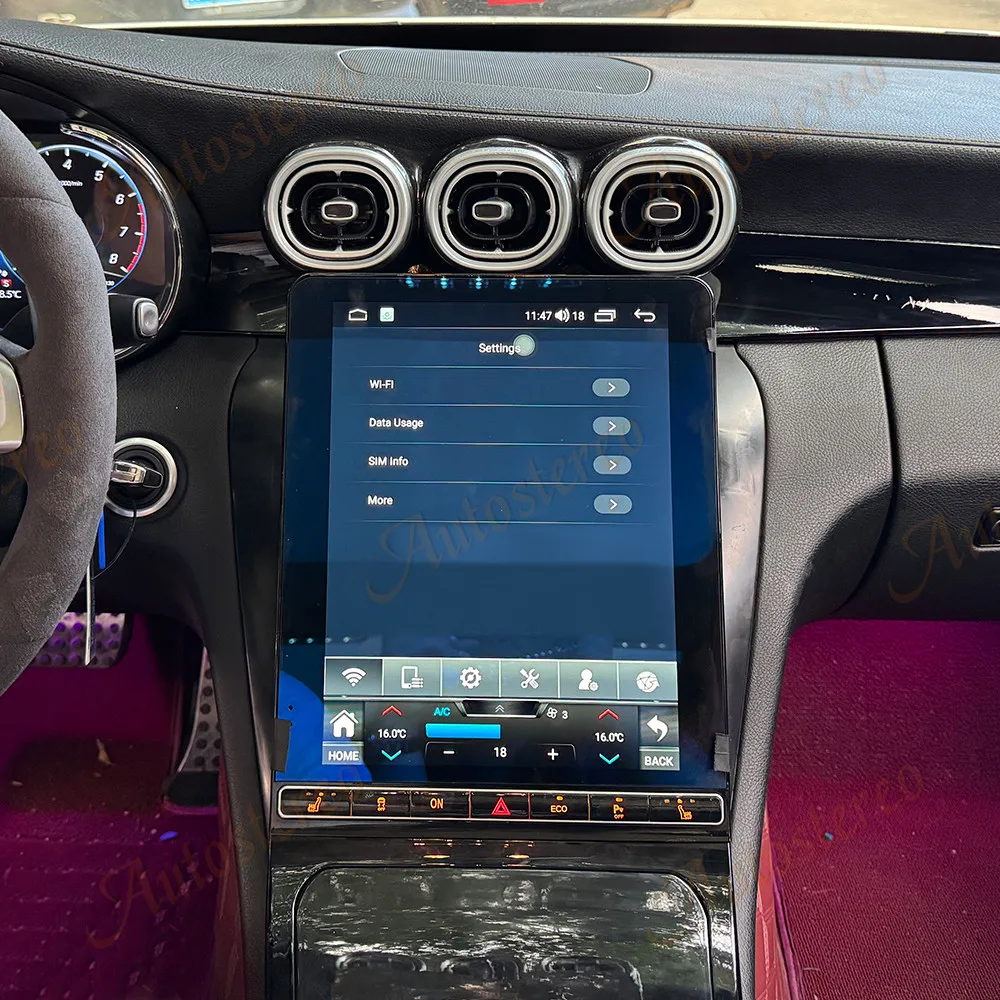 

Вертикальный экран Android15 для Mercedes Benz C Class W205 GLC X253 2015-2022, обновление до W223 Автомобильный мультимедийный плеер с GPS-навигацией