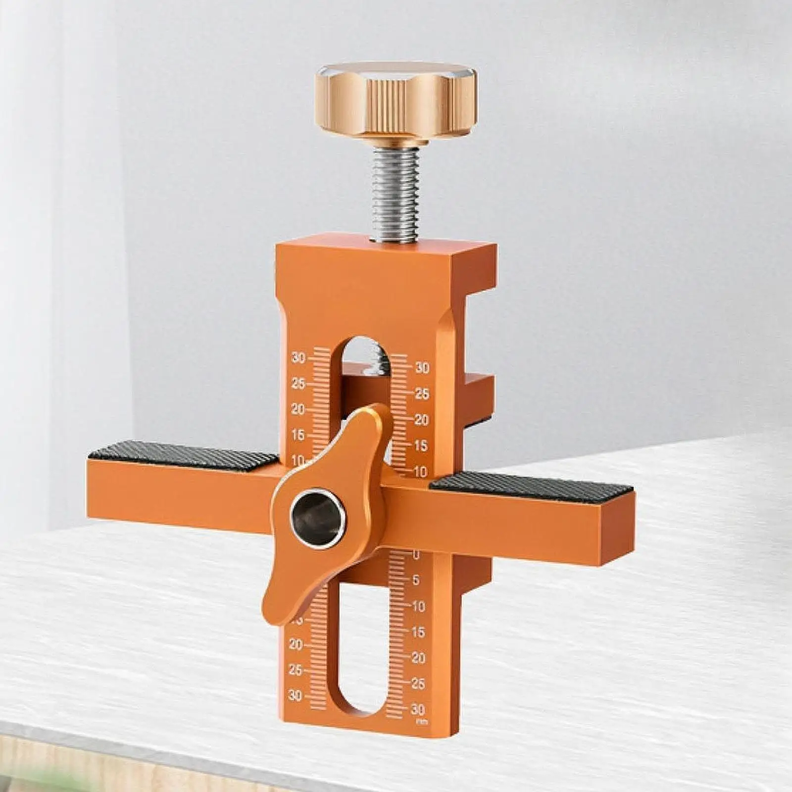 Cabinet Door Installation Jig Effortless Alignment Portable with Scale Alloy
