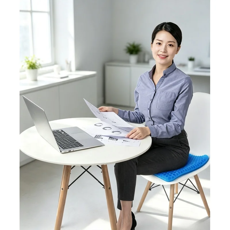 Double Thick Gel Seat Cushion Breathable Pressure Relief Cooling Pad Office Car Home Universal Seat Pad