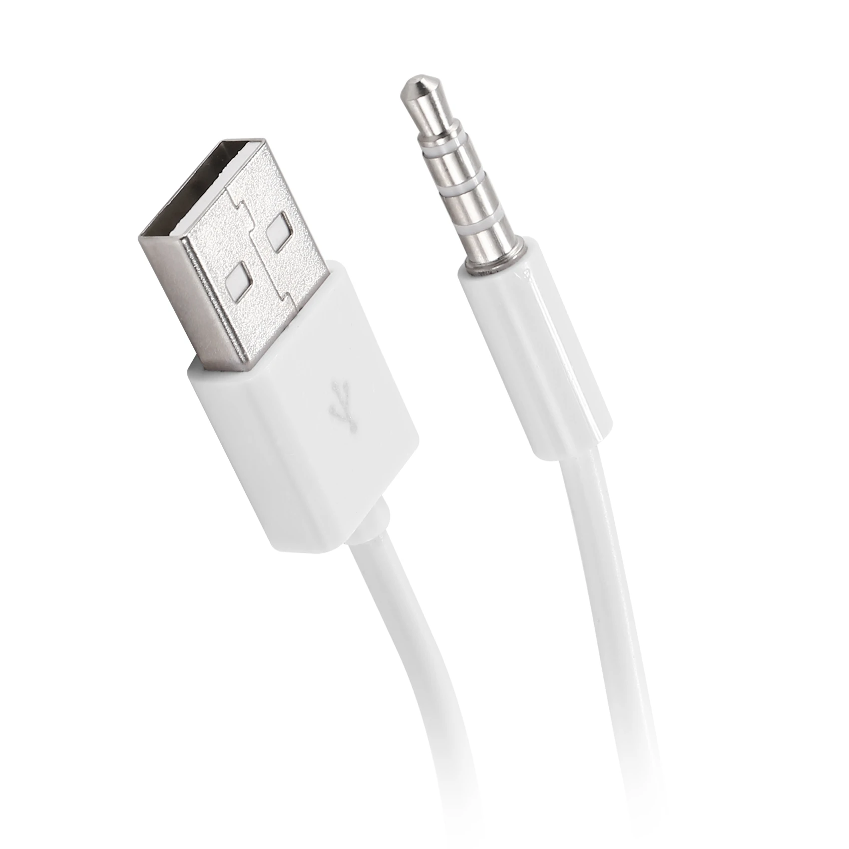 محول قابس من AUX إلى USB ، كابل شحن ، أبيض ، مقبس ، صوت ، 1 متر