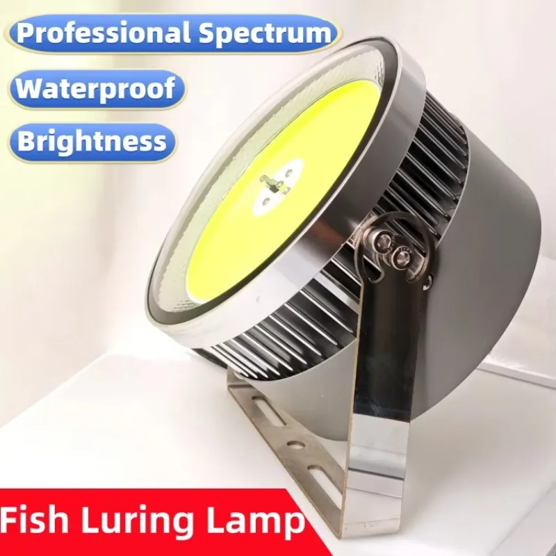 1200W Fishing Boat LED Light - IP68 Submersible Squid Luring Light, Green Blue White Cyan Marine Deep Sea Fishing
