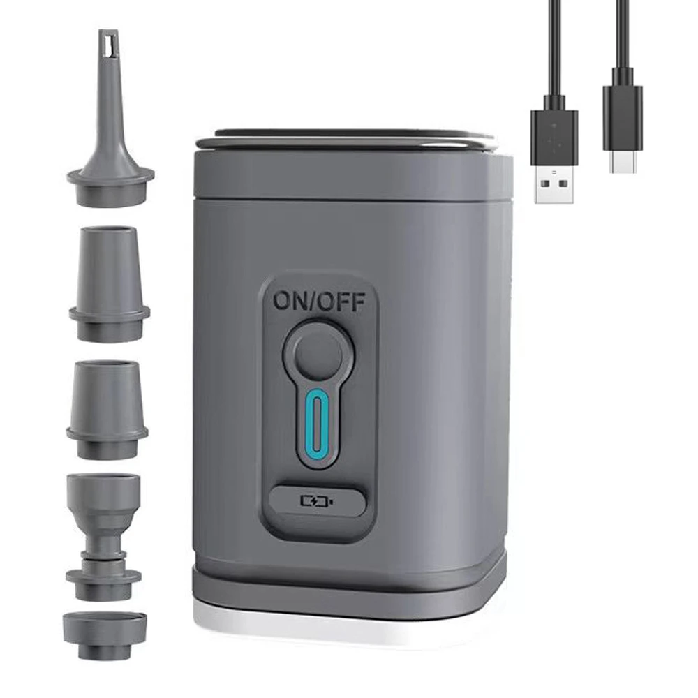 Mini Portable Air Pump USB Rechargeable Wireless Pump 2-in-1 Inflate Deflator for Vacuum Storage Bag Air Mattress Swimming Ring