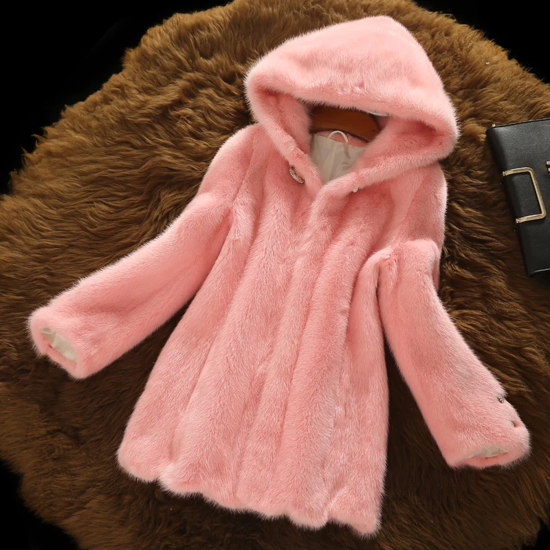 

fur coat tidy fur Mink coat 2023 women's clothing outerwear jacket coats new fashion hooded color models