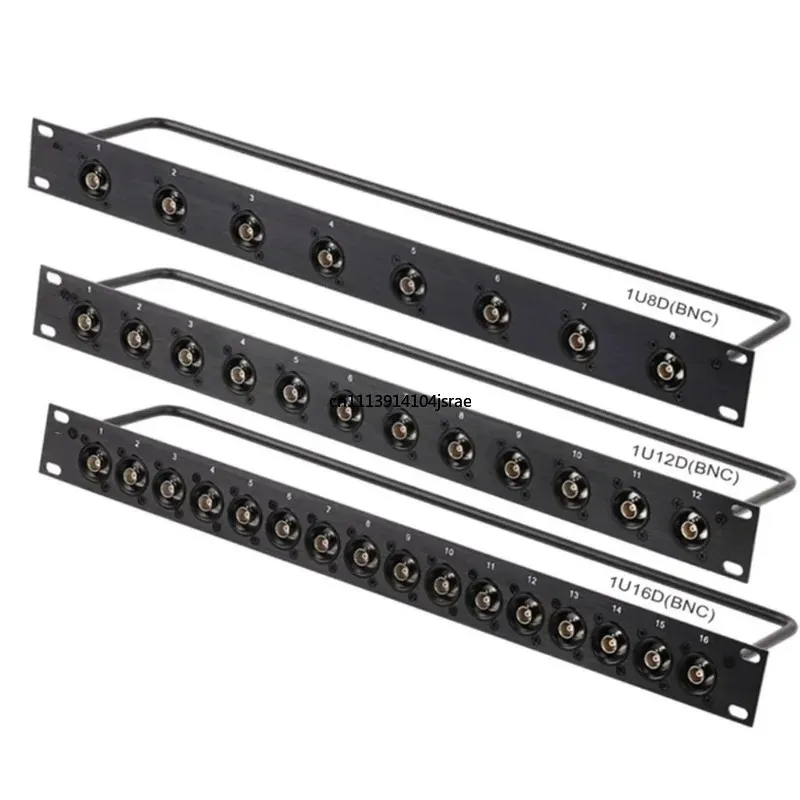8‑12‑16 Way D‑Type 1U Rack Mount Patch Panel BNC SDI XLR 6.35 HDMI Speaker Male Female Connector view 4