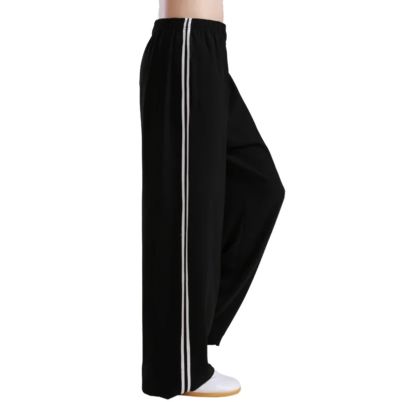 Tai Chi Pants Wushu Clothing Kung Fu Trousers Martial Art Uniform Breathable New Style Elastic Waist