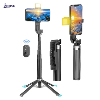 DIXSG Selfie sopa Tripod uzaktan & dolgu ışığı ile 40 "uzatılabilir telefon Tripod Android IPhone Smartphone için 1/4 inç vida