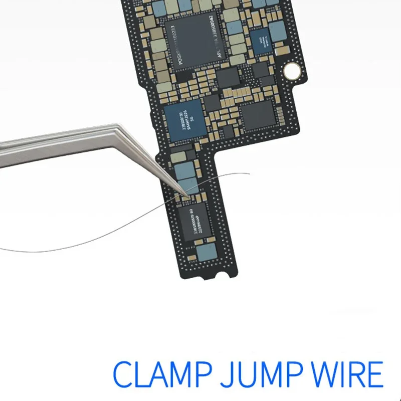 Pinzas mecánicas de Aax-17 de acero inoxidable, herramientas de alta dureza, resistentes a la corrosión, para soldadura y microreparación de Chip IC