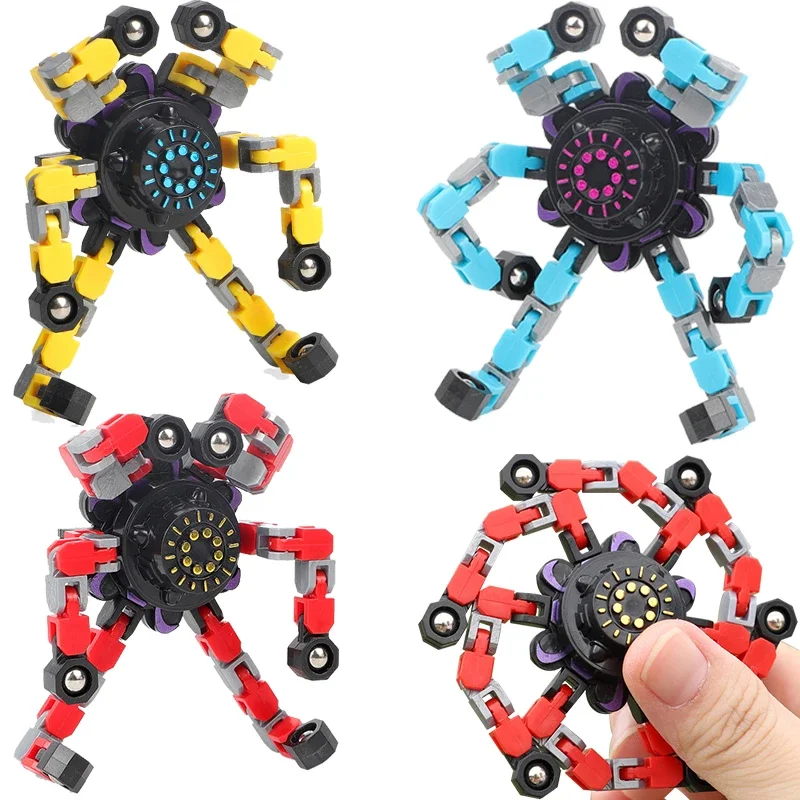 Juguetes de cadena antiestrés para niños y adultos, Spinner de mano para aliviar el estrés, regalos de cadena de descompresión