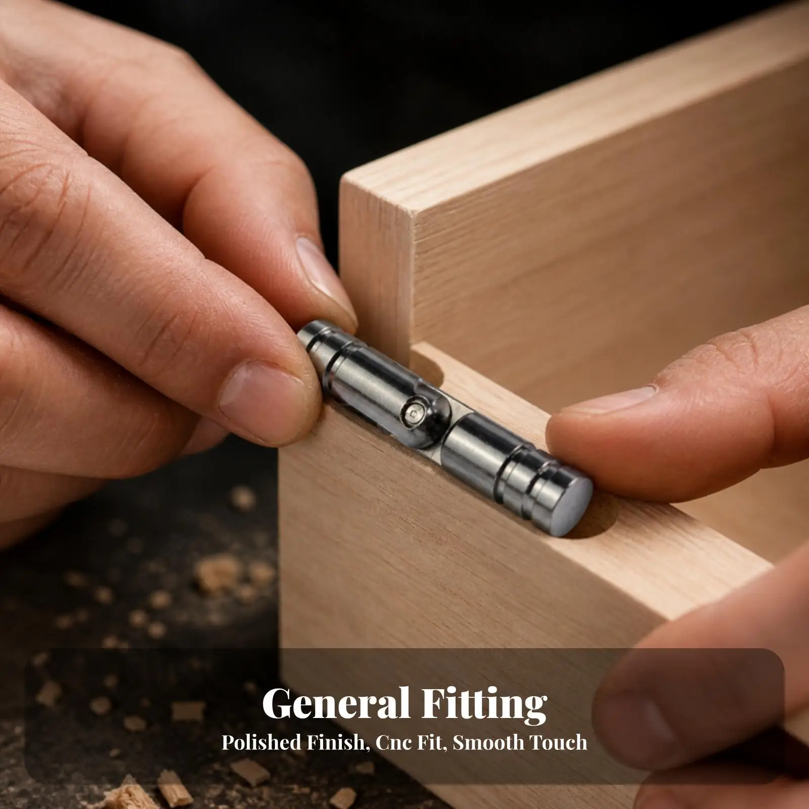 Precision-Machined Barrel Hinge | Solid metal construction, Smooth rotating Action, Invisible Hinge, for Wooden Boxes