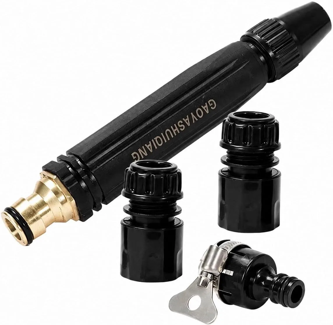 PowerJet 3000PSI Hochdruck-Wasserpistole 5-in-1 Düse Gartenschlauch-Verstärker Hochleistungs-Autowäsche Outdoor-Reinigungswerkzeug
