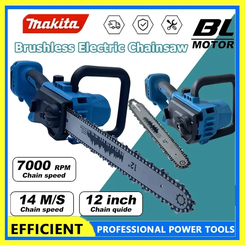

Makita 12IN GardenTrimming Electric Chain Saw Cordless Wood Cutting Electric Saw Cordless Pruning Chain Saws For 18 Battery