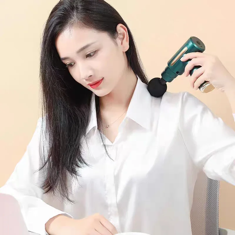 6 Speed Mini Electric Fascia Gun Deep Tissue Muscle Massager Portable Body Relax Massage Gun For Sports Pain Relief view 6