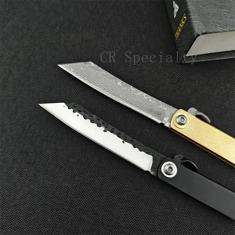 Japanese Higonokami Mini Pocket Folding Knife 5Cr13Mov Tanto Blade Aluminum Alloy Handle Outdoor Tactical Camping Hunting Tool