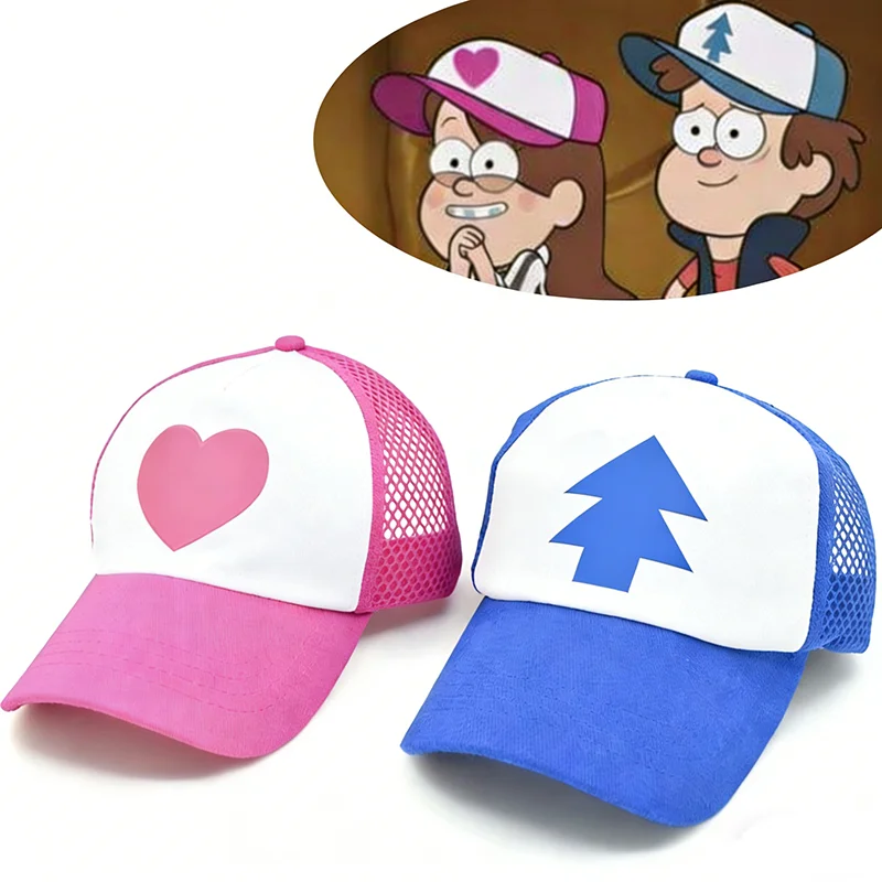 Gravitys Falls Dipper Pines Mabel Pines Same style Mesh Cap Outfit for Men Women Adjustable Baseball Cap Mesh-Back Caps