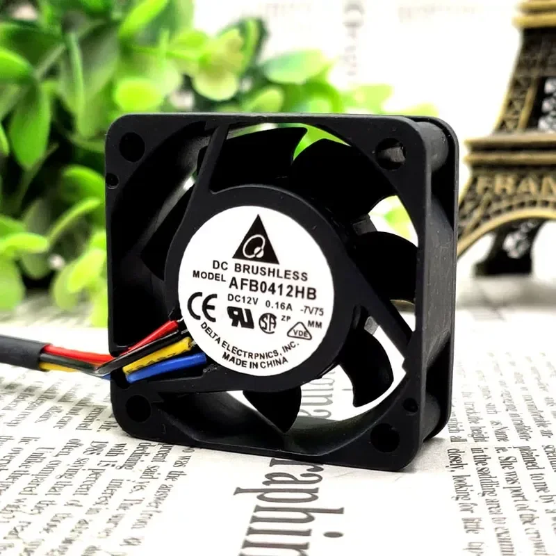 Original Delta AFB0412HB 40mm 12V 0.16A 4015 RPM Speed Measurement Double Ball Bearing Cooling Fan for Delta