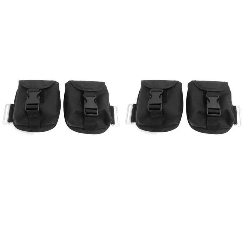 【Price Drop !!】4X Scuba Diving Counter Weight Pocket Pouch With Quick Release Buckles Weight Pouch For Diving