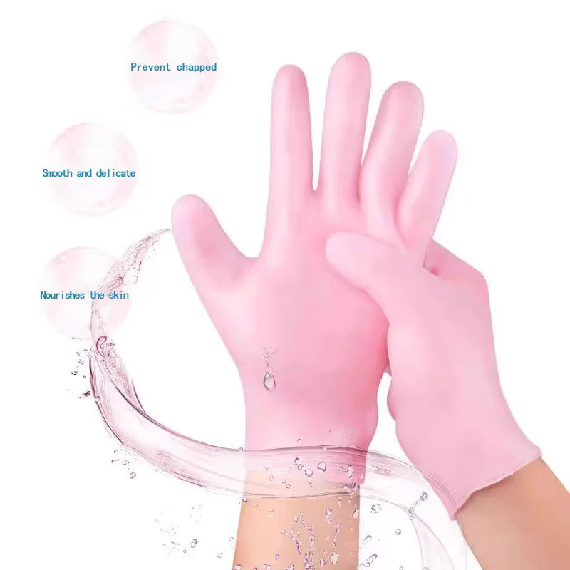 A pair of care moisturizing gloves to remove dry cracks, use hand cream essence to care for the skin anti-cracking spa home