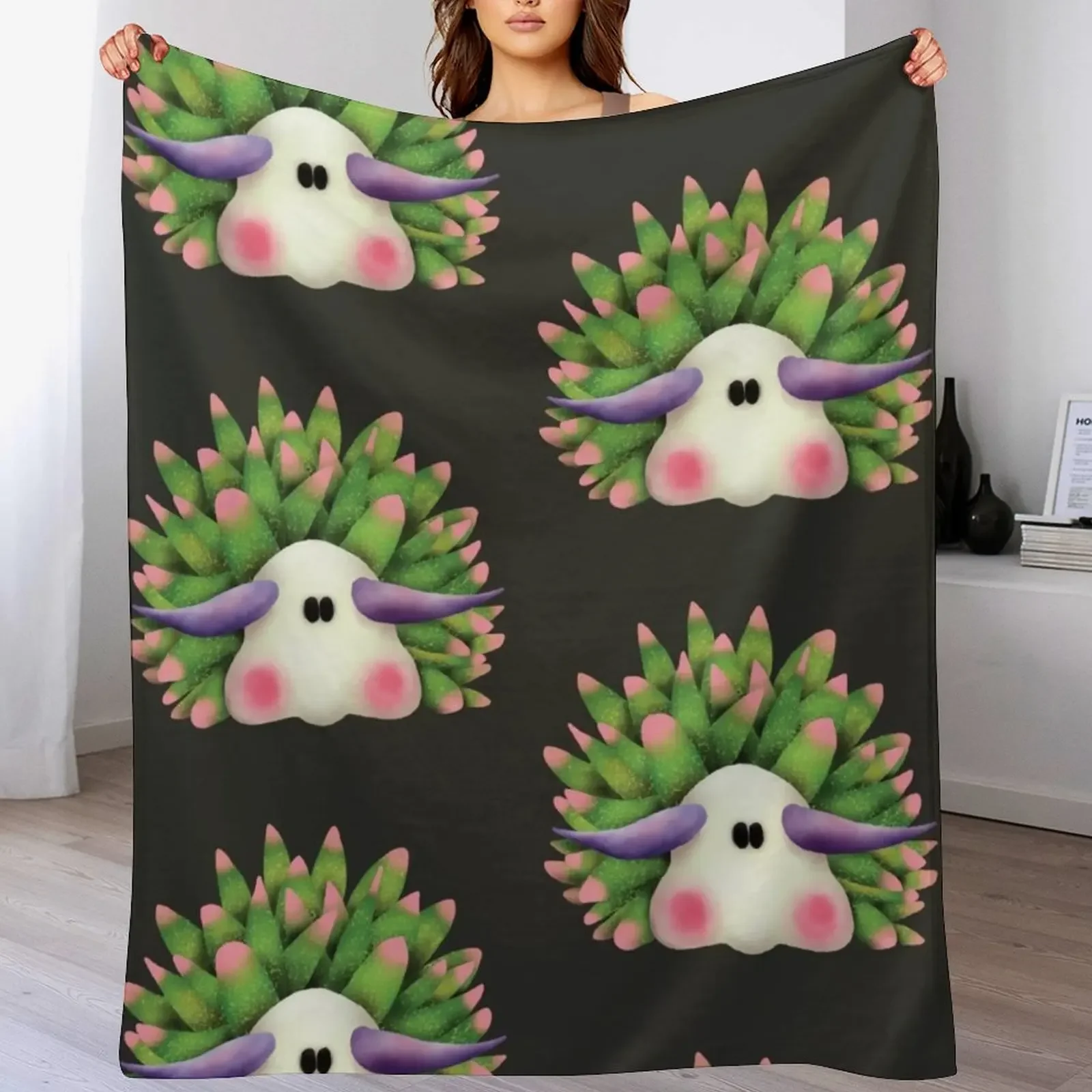 

Leaf Sheep Sea Slug Nudibranch Throw Blanket Shaggy Nap Decorative Beds Personalized Gift Blankets