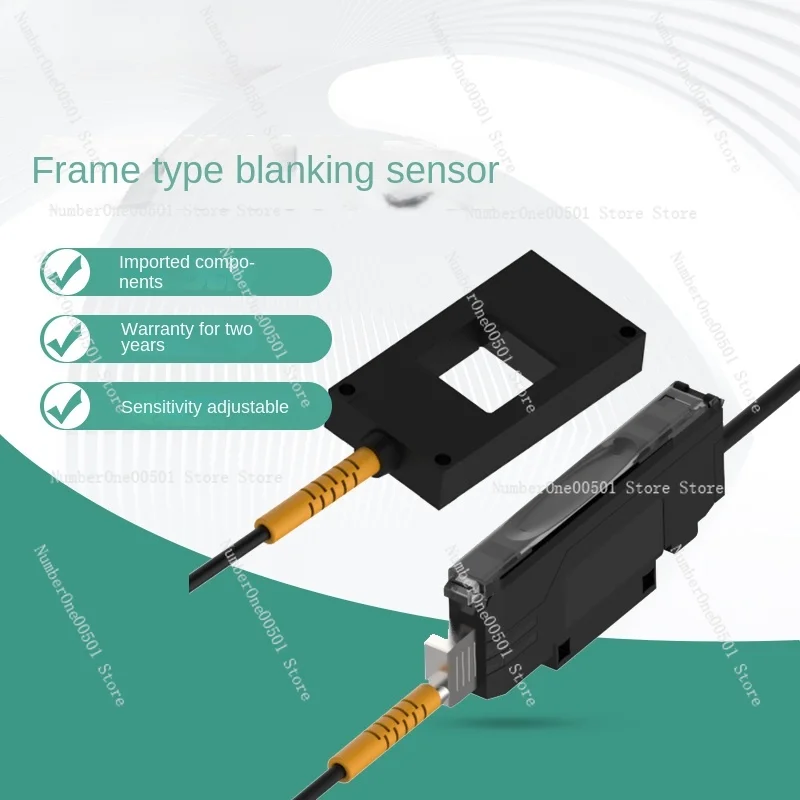 Optical Fiber Frame Type Reading Sensor, Alta Velocidade, Blanking, Contando Detection Sensor, Detecção de Objetos Pequenos, Dead Zone Free Moment, WindowSwitch