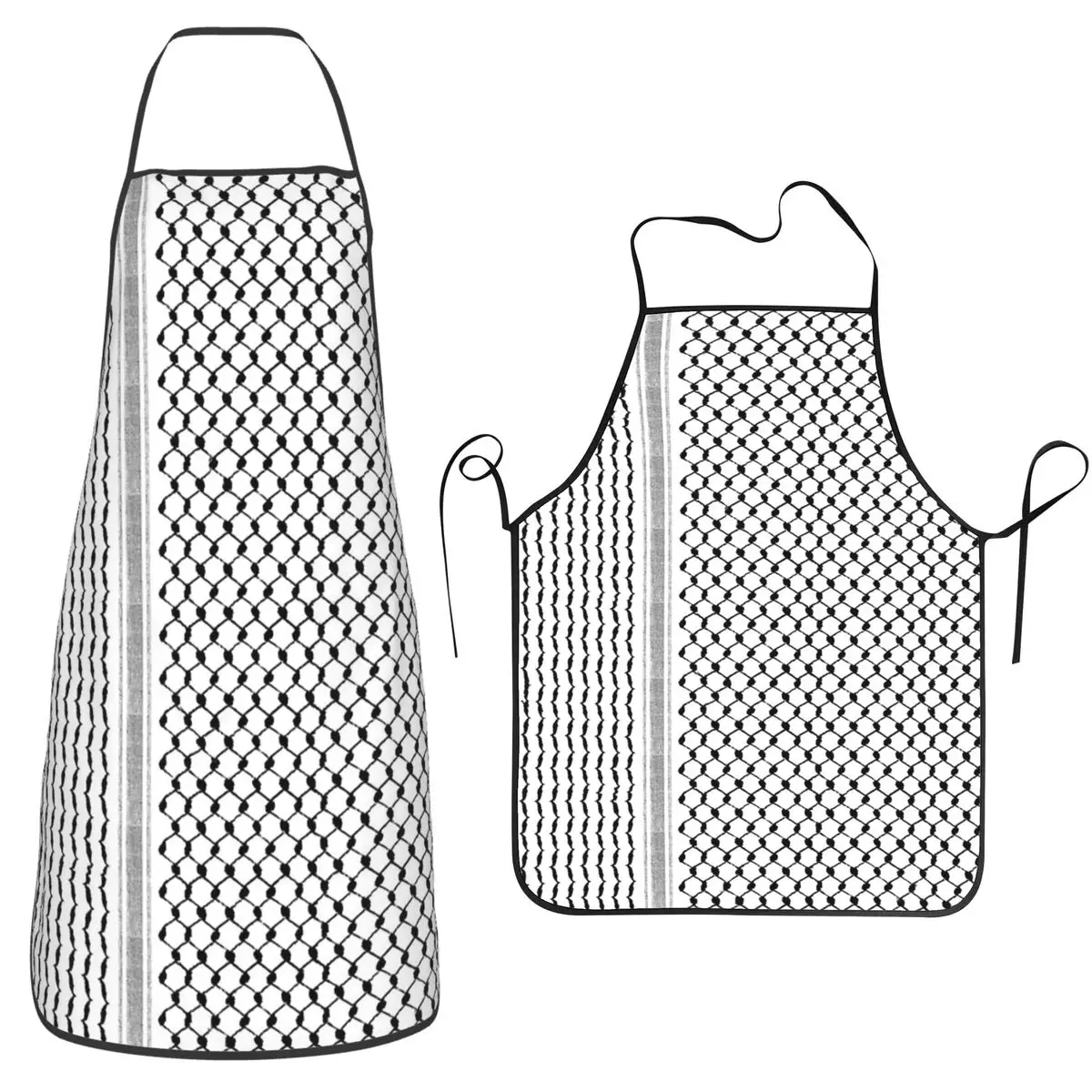 مآزر هاتا الكوفية الفلسطينية ذات النمط الشعبي، مريلة مطبخ الطبخ، مريلة مقاومة للماء، تنظيف المطبخ بينافور #2